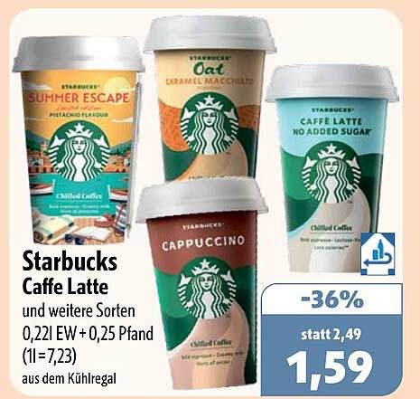 Starbucks Caffe Latte und weitere Sorten