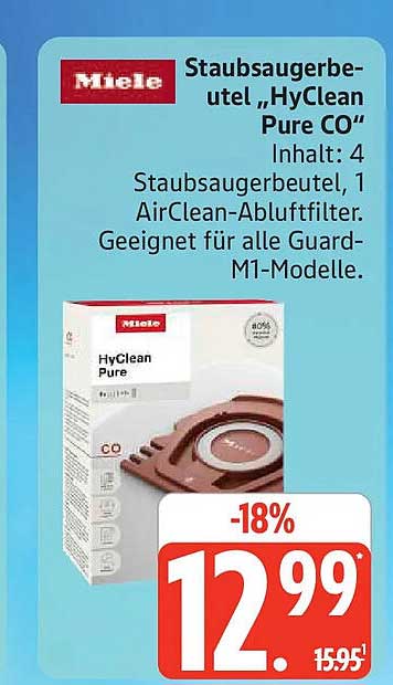 Staubsaugerbeutel „HyClean Pure CO“