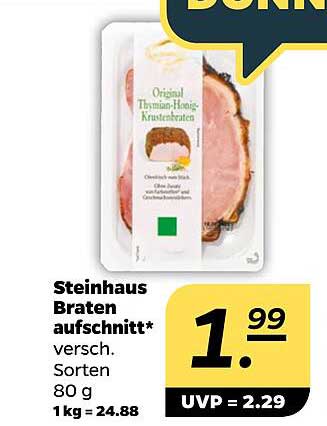 Steinhaus Braten aufschnitt* versch. Sorten 80 g