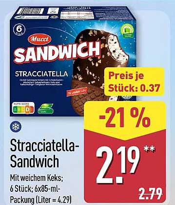 Stracciatella-Sandwich