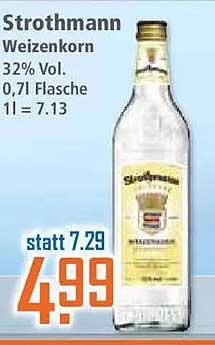 Strothmann Weizenkorn 32% Vol. 0,7l Flasche 1l = 7.13