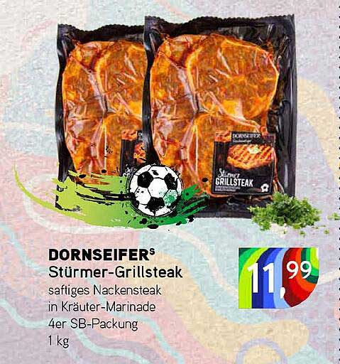 Stürmer-Grillsteak saftiges Nackensteak in Kräuter-Marinade 4er SB-Packung 1 kg