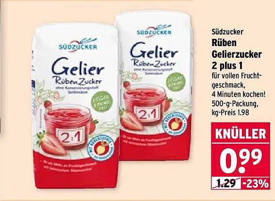 Südzucker Rüben Gelierzucker 2 plus 1