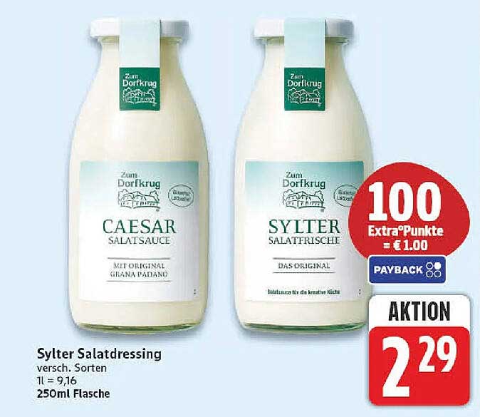 Sylter Salatdressing versch. Sorten 250ml Flasche
