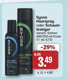 Syoss Haarspray oder Schaumfestiger versch. Sorten 400/250-ml-Dose