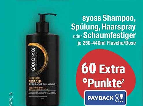 syoss Shampoo, Spülung, Haarspray oder Schaumfestiger je 250-440ml Flasche/Dose