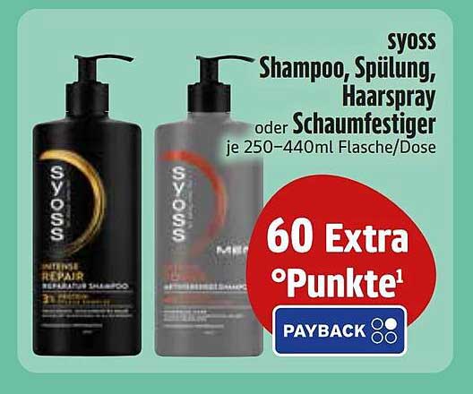 SYOSS Shampoo, Spülung, Haarspray oder Schaumfestiger je 250–440ml Flasche/Dose