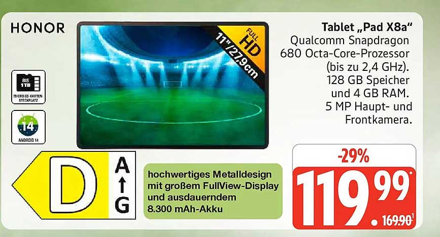 Tablet „Pad X8a“