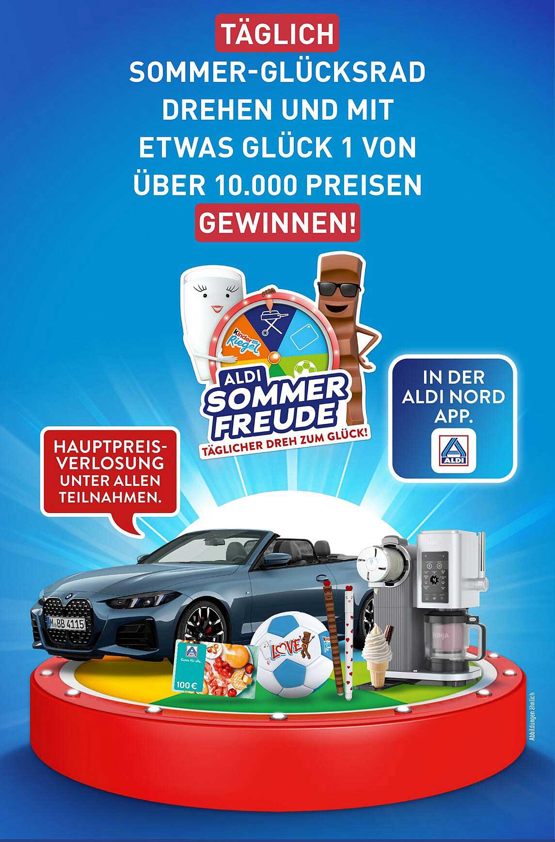 TÄGLICH SOMMER-GLÜCKSRAD DREHEN UND MIT ETWAS GLÜCK 1 VON ÜBER 10.000 PREISEN GEWINNEN!