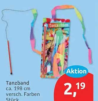 Tanzband ca. 198 cm versch. Farben Stück