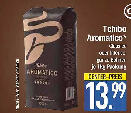 Tchibo Aromatico* Classico oder Intenso, ganze Bohnen je 1kg Packung