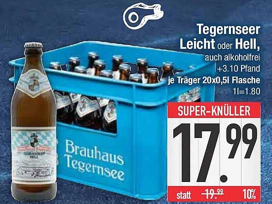 Tegernseer Leicht oder Hell, auch alkoholfrei