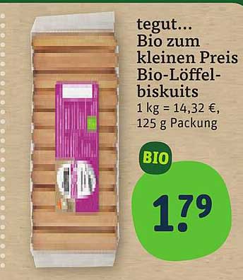 tegut... Bio zum kleinen Preis Bio-Löffelbiskuits