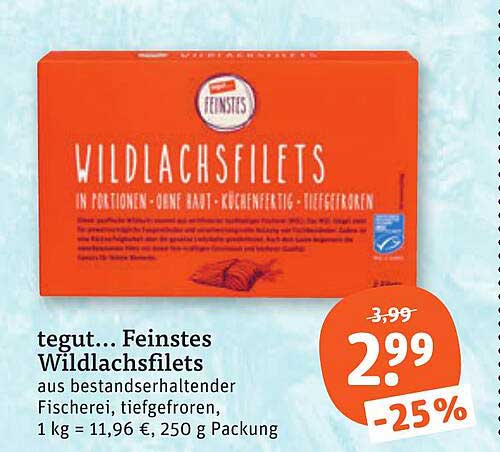 tegut… Feinstes Wildlachsfilets