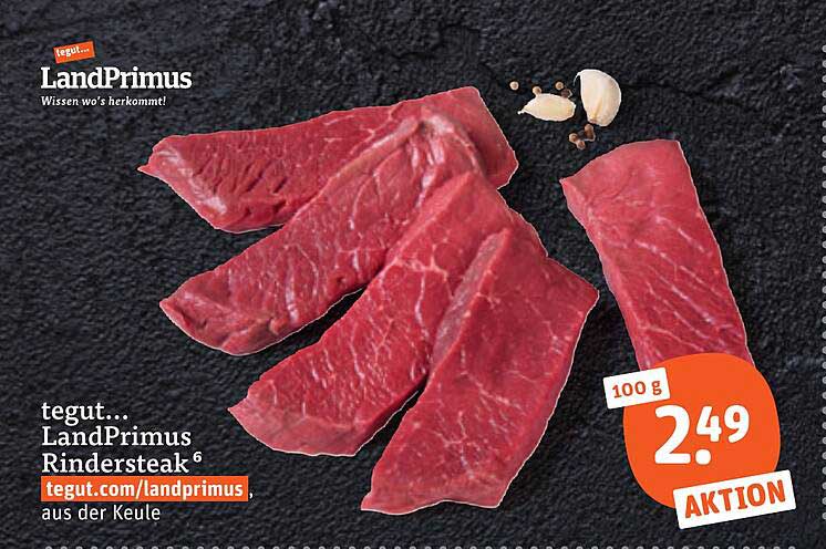 tegut... LandPrimus Rindersteak aus der Keule