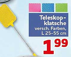 Teleskop-klatsche versch. Farben, L 25-55 cm