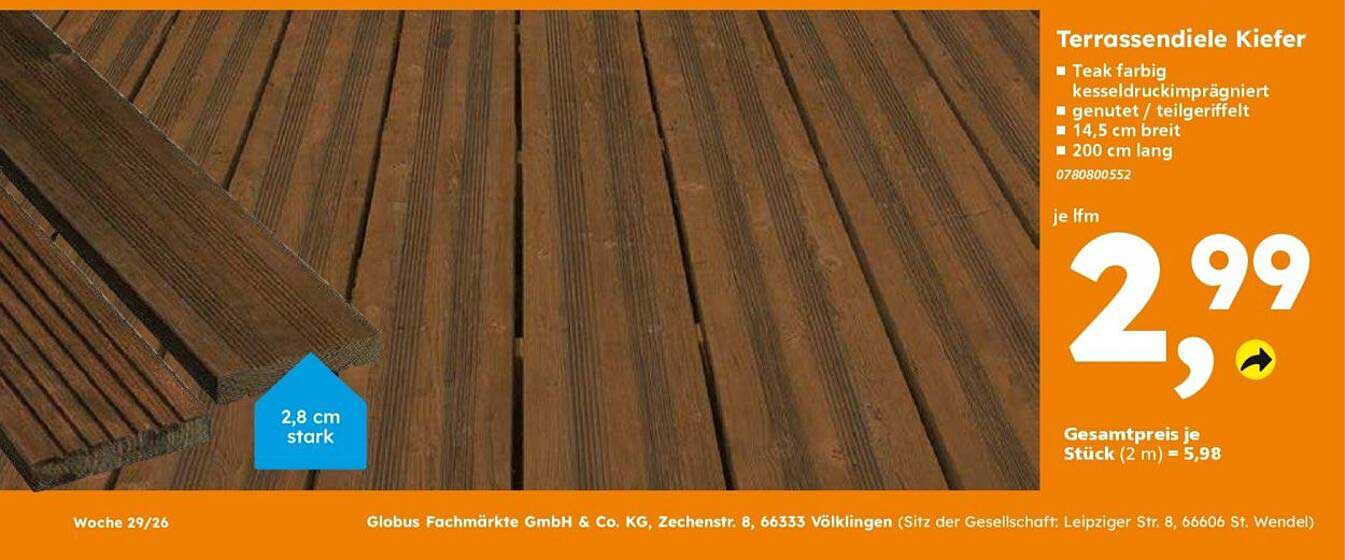 Terrassendiele Kiefer