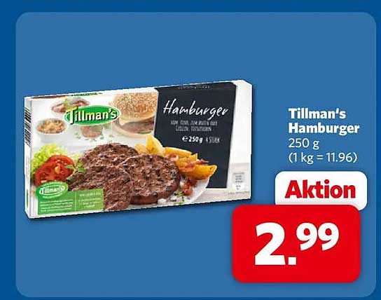 Tillman's Hamburger 250 g (1 kg = 11.96)