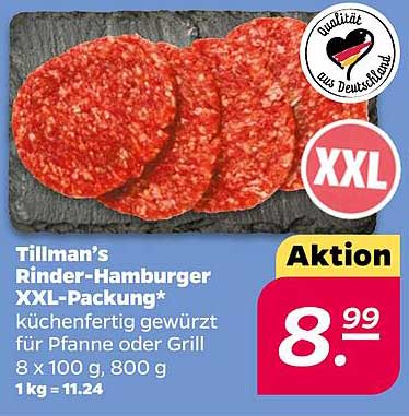 Tillman’s Rinder-Hamburger XXL-Packung*