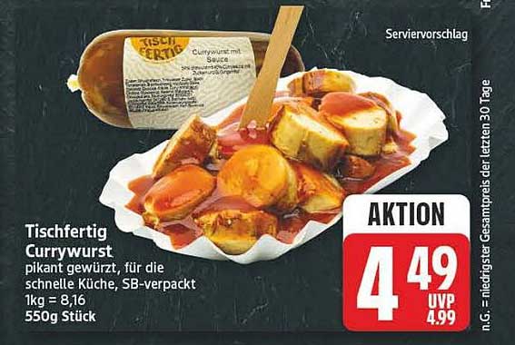 Tischfertig Currywurst