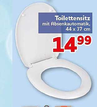 Toilettensitz mit Absenkautomatik, 44 x 37 cm