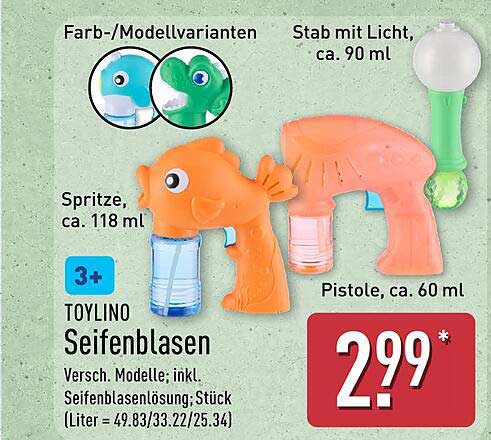 TOYLINO Seifenblasen