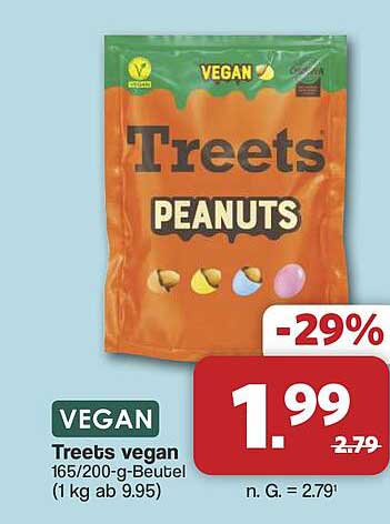 Treets vegan PEANUTS
