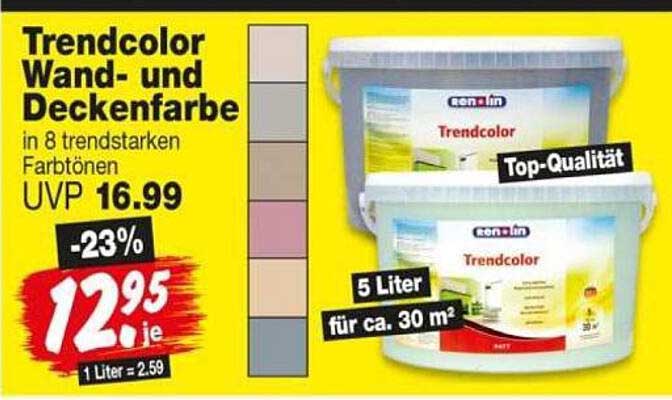 Trendcolor Wand- und Deckenfarbe