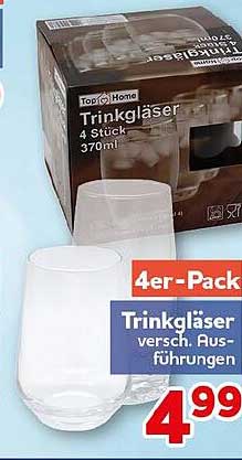Trinkgläser 4 Stück 370 ml
