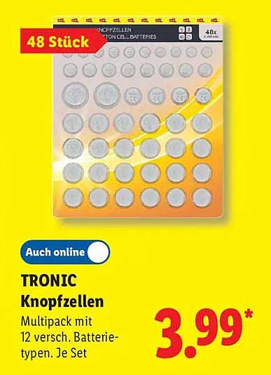 TRONIC Knopfzellen