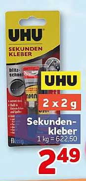 UHU Sekunden-kleber 2 x 2 g