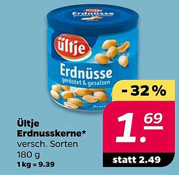 Ültje Erdnusskerne* versch. Sorten 180 g