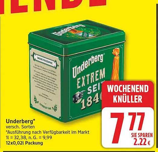 Underberg* versch. Sorten