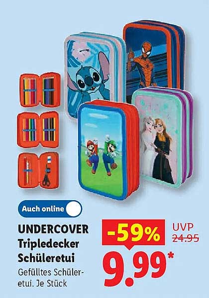 UNDERCOVER Tripeldecker Schüleretui