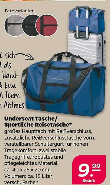 Underseat Tasche/Sportliche Reisetasche*