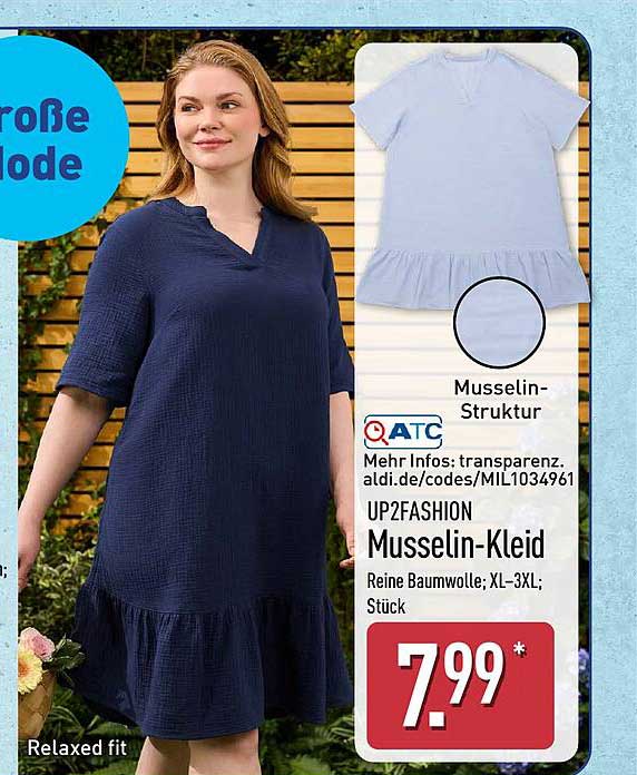 UP2FASHION Musselin-Kleid