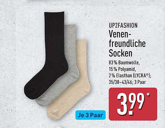 UP2FASHION Venen-freundliche Socken