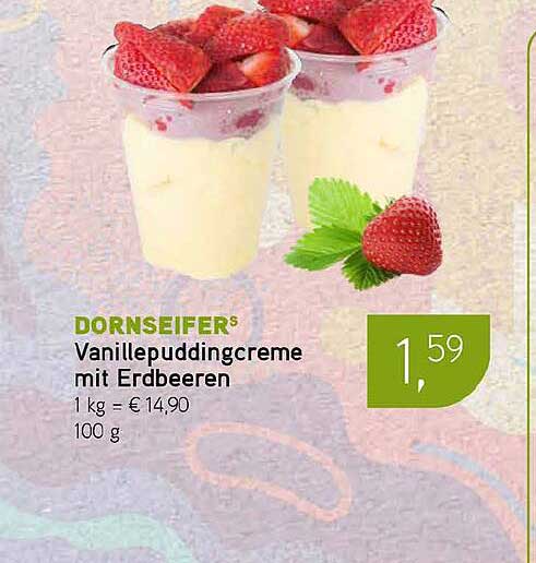 Vanillepuddingcreme mit Erdbeeren