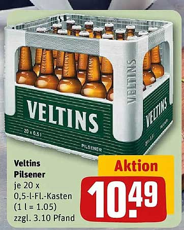 Veltins Pilsener je 20 x 0,5-l-Fl.-Kasten