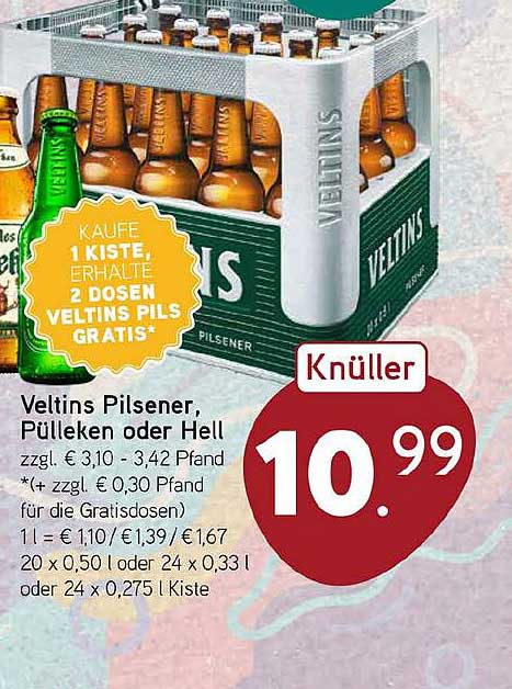Veltins Pilsener, Pülleken oder Hell