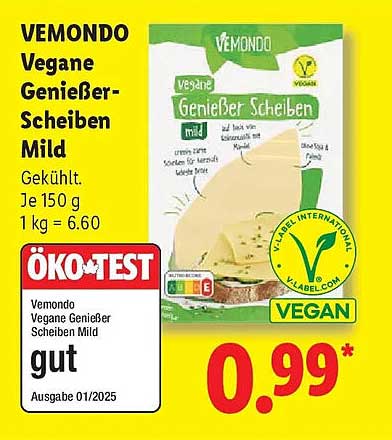 VEMONDO Vegane Genießer-Scheiben Mild