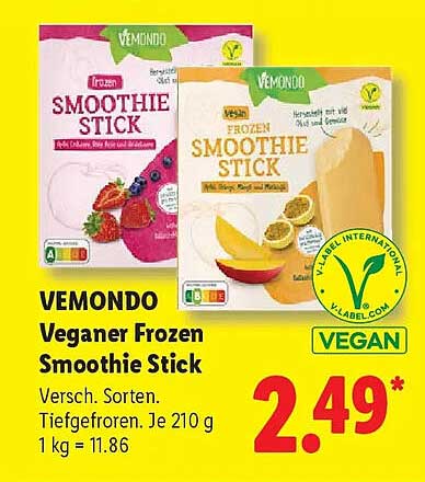 VEMONDO Veganer Frozen Smoothie Stick