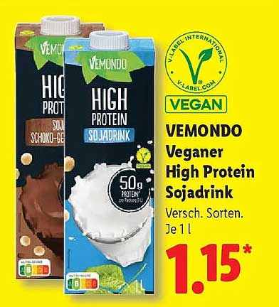 VEMONDO Veganer High Protein Sojadrink
