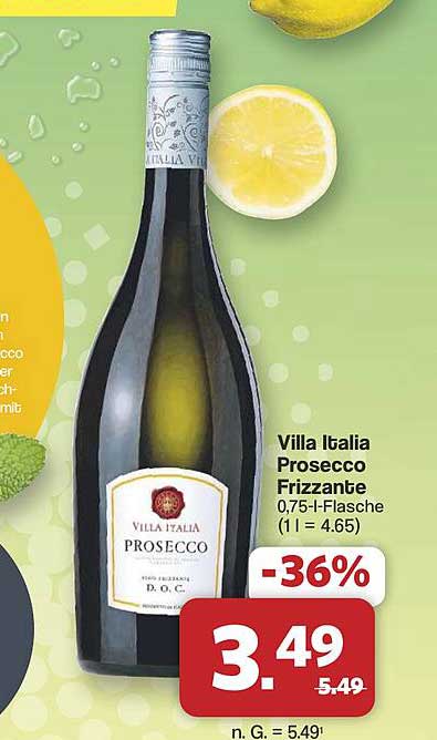 Villa Italia Prosecco Frizzante 0,75-l-Flasche