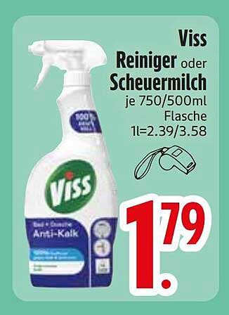 Viss Reiniger oder Scheuermilch je 750/500ml Flasche 1l=2.39/3.58