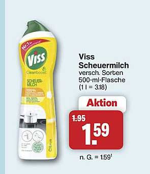 Viss Scheuermilch versch. Sorten 500-ml-Flasche (1 l = 3.18)