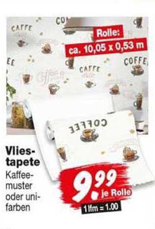 Vlies-tapete Kaffeemuster oder uni-farben