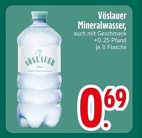 Vöslauer Mineralwasser, auch mit Geschmack