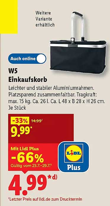 W5 Einkaufskorb