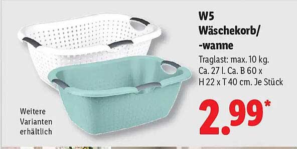W5 Wäschekorb/-wanne